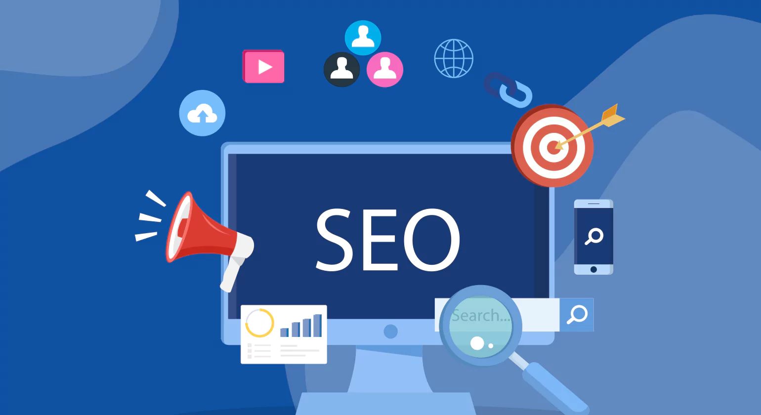 Website optimization agency team analyzing SEO performance metrics and improving site speed and rankings