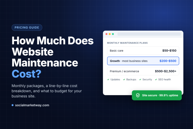 How much does website maintenance cost: monthly pricing guide for business websites